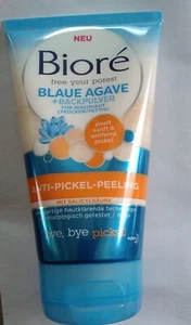 BIORÉ Blaue Agave + Backpulver Anti - Pickel - Peeling Hautreinigung BYE PICKEL! - Bild 1 von 2