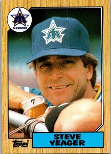 1987 Topps Baseball Card Steve Yeager C Seattle Mariners sk3426