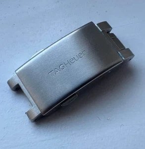 Brazalete de hebilla de cierre desplegable Tag Heuer Carrera genuino FAA077 18 mm - Imagen 1 de 12