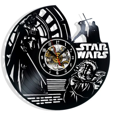 Star Wars Yoda Darth Vader Reloj de Pared Decoración Regalo Navidad Cumpleaños Vacaciones Arte Foto 1 de 4