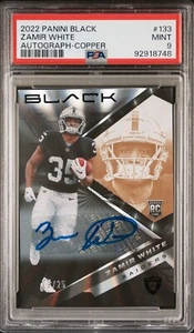 2022 Panini Black ZAMIR WHITE /25 Auto Copper Prizm Rookie #133 RC Raiders PSA 9 - Bild 1 von 4