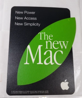 Rare 1997 Apple Computer The New Mac Power Access Simplicity Promo Sticker Decal - Image 1 of 4