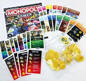 Monopoly Gamer Mario Kart Coins Cards Instructions Replacement Game Pieces - Picture 1 of 5