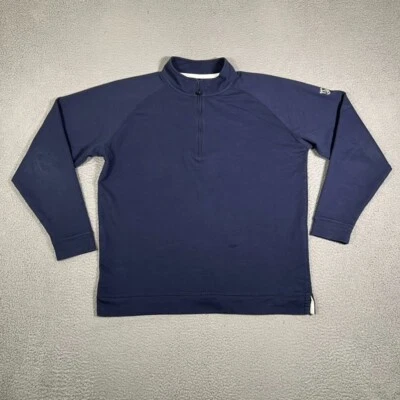 Footjoy FJ Suéter Para Hombres XL Azul 1/4 Cremallera Pullover Mezcla de Algodón Golf Informal Preppy Foto 1 de 4