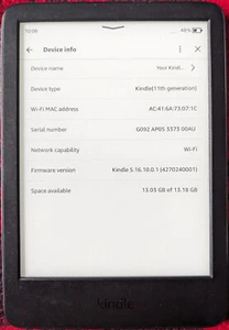 Amazon Kindle (11th Generation) (16GB, Wi-Fi) - Black - Afbeelding 1 van 3