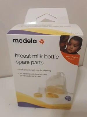 Kit de repuestos para biberones de leche materna Medela 3 tapas collares discos tapas nuevo  Foto 1 de 4