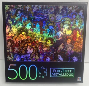 Muñeca Niña Collage Lámina Puzzle Milton Bradley 500 Piezas NUEVO - Imagen 1 de 4