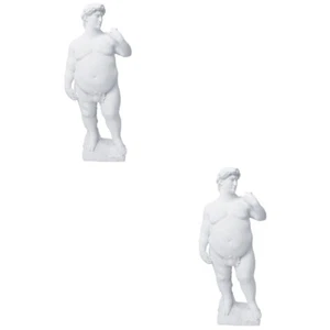 2 Pcs Desktop Decorative Statue Decoration Sculpthure Office Work - Picture 1 of 12