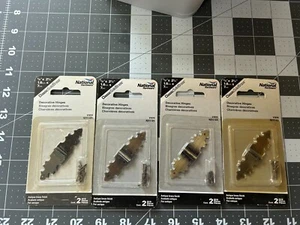 4-pack 2/pc (8 Hinges) National Hardware N211-425 Antique Brass Decorative Mini - Picture 1 of 4