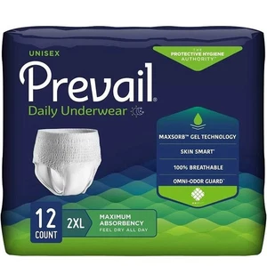 Prevail Erwachsene tägliche Einwegunterwäsche XXL maximale Saugfähigkeit 12 Ct - Bild 1 von 1