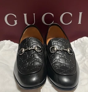 Gucci Black Moccasin Leather Dress Shoes - Picture 1 of 12