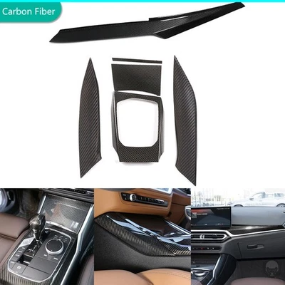 Dry Carbon Fiber Interior Console Cover Kit For BMW 3 4 Series M3 M4 G20 G80 G82 - Изображение 1 из 4