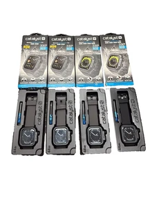 4PK - Cinturino Catalizzatore e Custodia Protettiva per Apple Watch 44mm 4/5/6/SE - Nero e Grigio - Foto 1 di 4