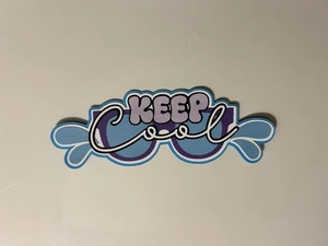 Keep Cool Sommer Sonnenbrille Sammelalbum Titel Handarbeit gestanzt Papier zusammengesetzt - Bild 1 von 1