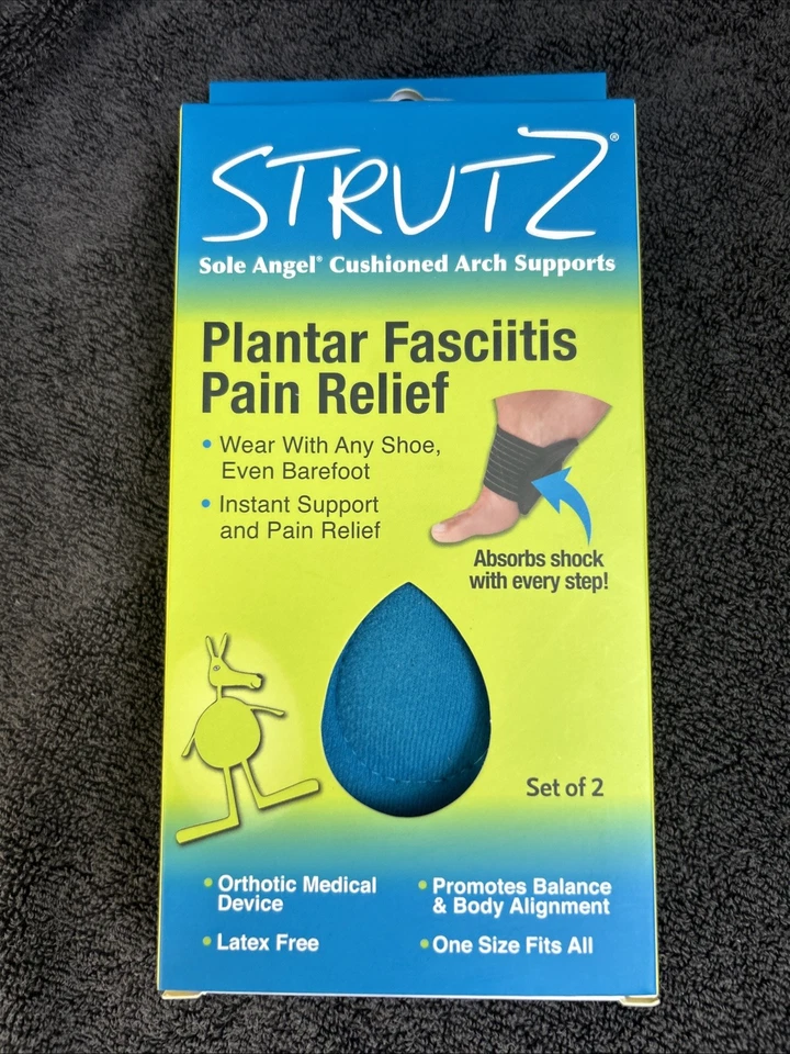 Strutz Cushioned Arch Supports Set of 2 Plantar Fasciitis Pain Relief  - Image 1 of 2