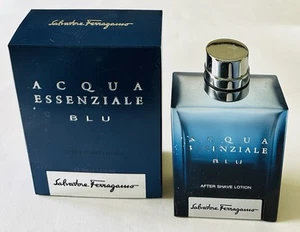 EMPTY BOTTLE Salvatore Ferragamo Acqua Essenziale Blu After Shave 3.4 oz Italy - Picture 1 of 6