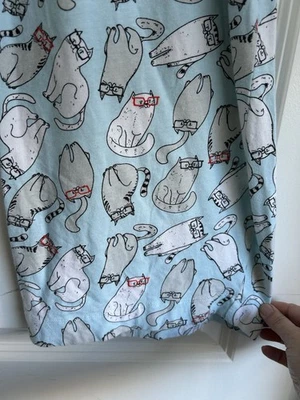 Pantalones de salón pijama con cordón estampado de gato Sleep Sense talla 2X Foto 1 de 4