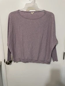 Eileen Fisher Langarm Kaschmir Bio Baumwolle Oversize Flieder Pullover Oberteil XS - Bild 1 von 10