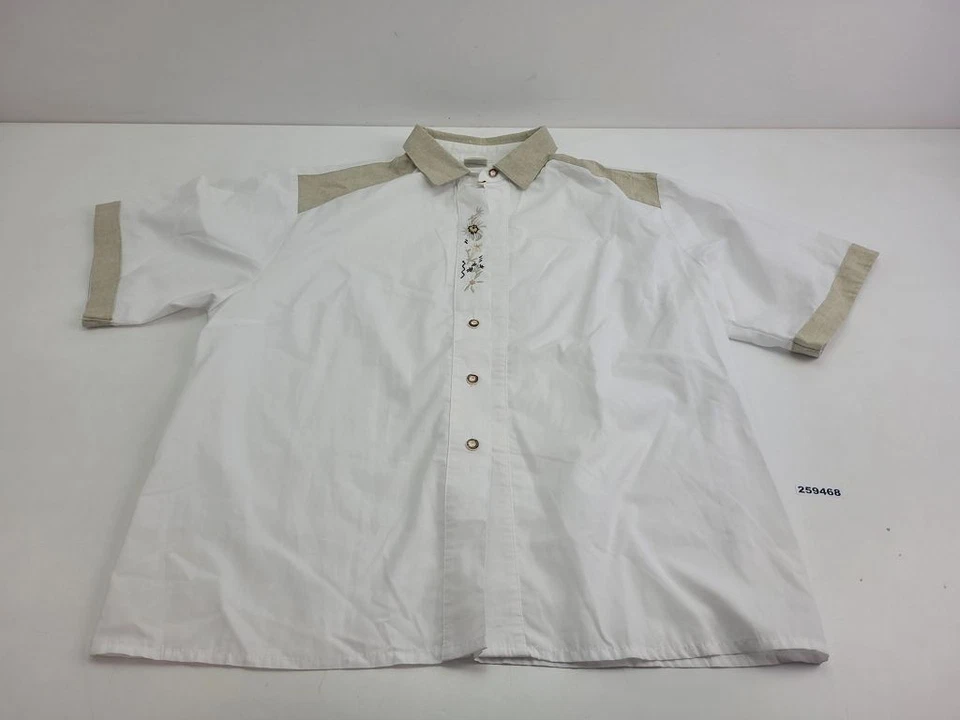 Damen Hemd Tracht Oktoberfest C&A Edelweiß Blumen Stickerei weiß G:44 #259468 - Bild 1 von 4