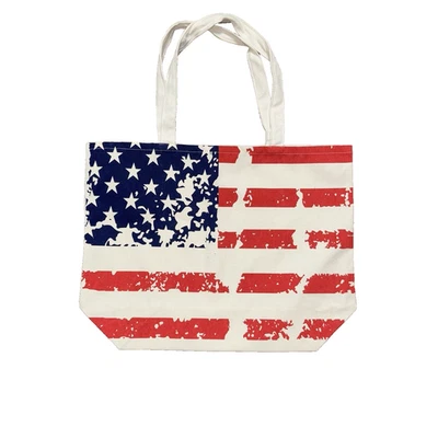 Bolso de Mano Bandera Americana Estrellas y Rayas Rojo Blanco y Azul Lona Nuevo sin Etiquetas Foto 1 de 4