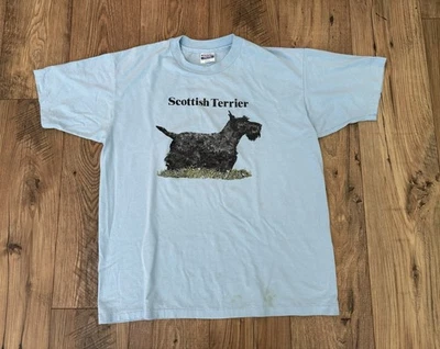 Vintage Scottish Terrier Dog XL Single Stitch Hans Fifty Fifty Tag - Image 1 of 4