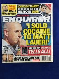 National Enquirer September 5, 2016 / I Sold Cocaine To Matt Lauer - Picture 1 of 2