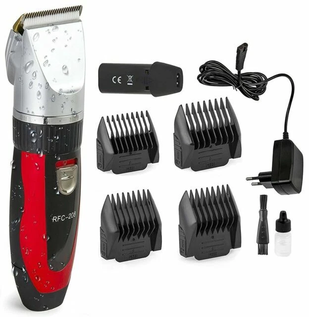 Surker RFC-208 Tagliacapelli Rasoio Barba per Uomo - Nero/Rosso