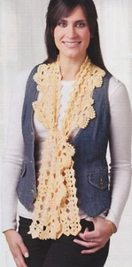GORGEOUS Primavera Scarf/Apparel/Crochet Pattern INSTRUCTIONS ONLY - Picture 1 of 1