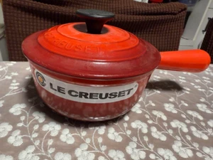 Le Creuset Kochtopf 16cm 6.0.8cm 1L 1.1/8qt Rot Gusseisen Unbenutzt - Bild 1 von 12