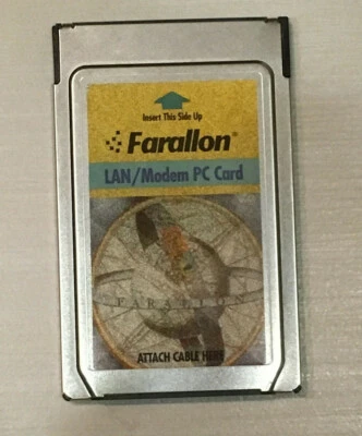 Farallon LAN/Modem PC card untested/for parts - Image 1 of 3