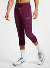 New Mens L Large Nike Wild Run Running Pants 3/4 Crop Red Purple Ar4638 609