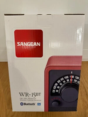 Sangean WR-15BT Rot Schwarz UKW FM AM MW AUX NFC Bluetooth Radio - Bild 1 von 4