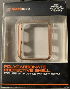 ROSE GOLD Protective Bumper for Apple Watch 42mm - Hard Shell Outer Shield - Picture 1 of 2