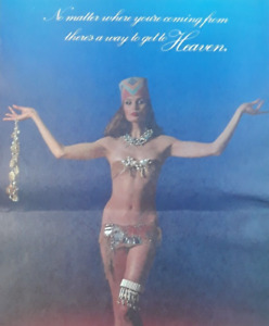 1981 Heaven Design Ltd Print Ad Poster 21"x14" Nude Model Belly Dancer