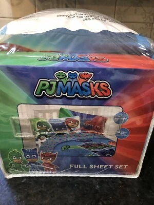PJ Masks It's Hero Time Kids Bedding Sheet Full Sheet Set with Comforter - Image 1 of 4