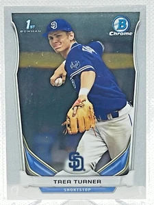 2014 1st Bowman Chrome TREA TURNER Rookie Card #CDP10 Draft Picks & Prospects RC - Picture 1 of 2