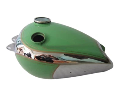 Tanque de Gas para Velocímetro Bsa B31 Cavidad en Pintura Verde Oscuro Cromo Foto 1 de 4