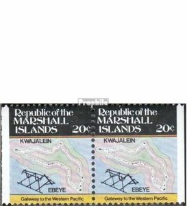 Marshall-islas 9Dl,Dr..-10Dl,Dr.. matasellado 1984 Inselkarten - Imagen 1 de 1