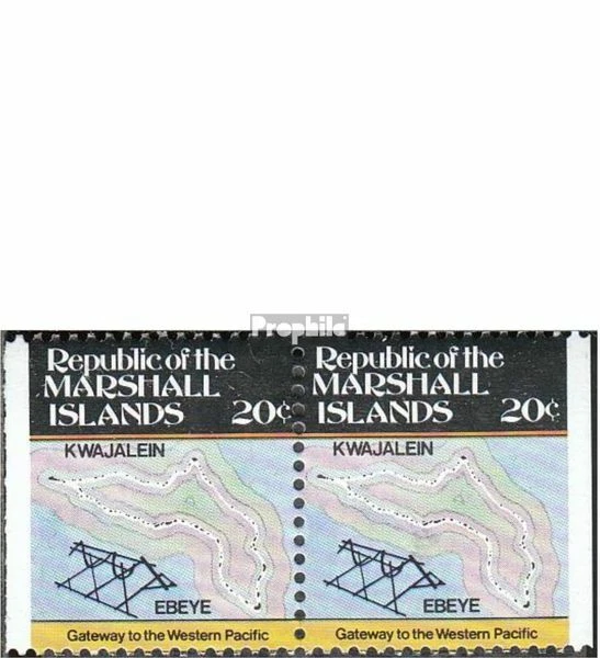 Marshall-islas 9Dl,Dr..-10Dl,Dr.. matasellado 1984 Inselkarten - Imagen 1 de 1