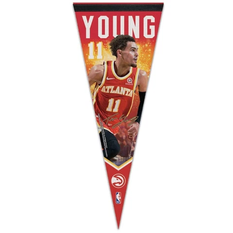 TRAE YOUNG #11 ATLANTA HAWKS ROLL UP FELT PENNANT 12"x30" NEW WINCRAFT 👀 Cover