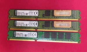 12GB=3x4GB Kingston KVR13N9S8K2/8 KVR13N9S8/4PC3-10600U 1333Mhz DDR3 Ram  - Picture 1 of 1