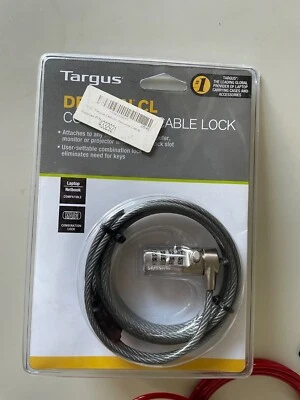 Kensington Lock, Laptop-Schloss, Stahlkabel, Kombinschloß, Original verpackt - Bild 1 von 2