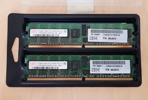2 x Vintage 512MB Hynix 1Rx8 HYMP564R72BP8-E3 IBM 38L6015 DDR2 SERVER Memory RAM - Picture 1 of 4