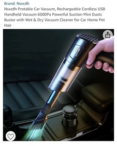 cordless Portable Handheld car vacuum cleaner Nsxcdh - Picture 1 of 8