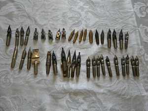 40 VINTAGE CALIGRAPHY PEN NIBS - Picture 1 of 5