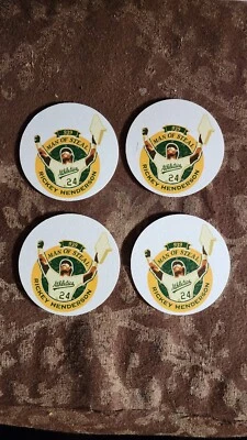 Juego de posavasos Rickey Henderson (4) Man Of Steal Customs Design Foto 1 de 2