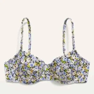 Top de bikini con aros estampado Ditsy azul marino antiguo talla XL, ¡Nuevo! - Imagen 1 de 3