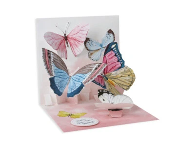 Up With Paper 3D Treasures POP-UP GREETING CARD, Watercolor Butterflies - Image 1 of 2
