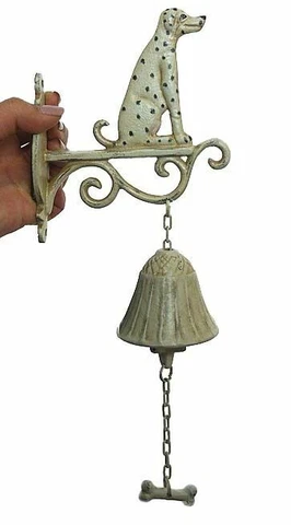 DALMATIAN CAST IRON DOOR BELL _ ANTIQUE STYLE IRON WIND CHIMES_GARDEN BELL Cover