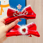 Ribbon Bow Red Velvet Bow Hair Ornament Baby Hair Circles Pins New Year HairClip